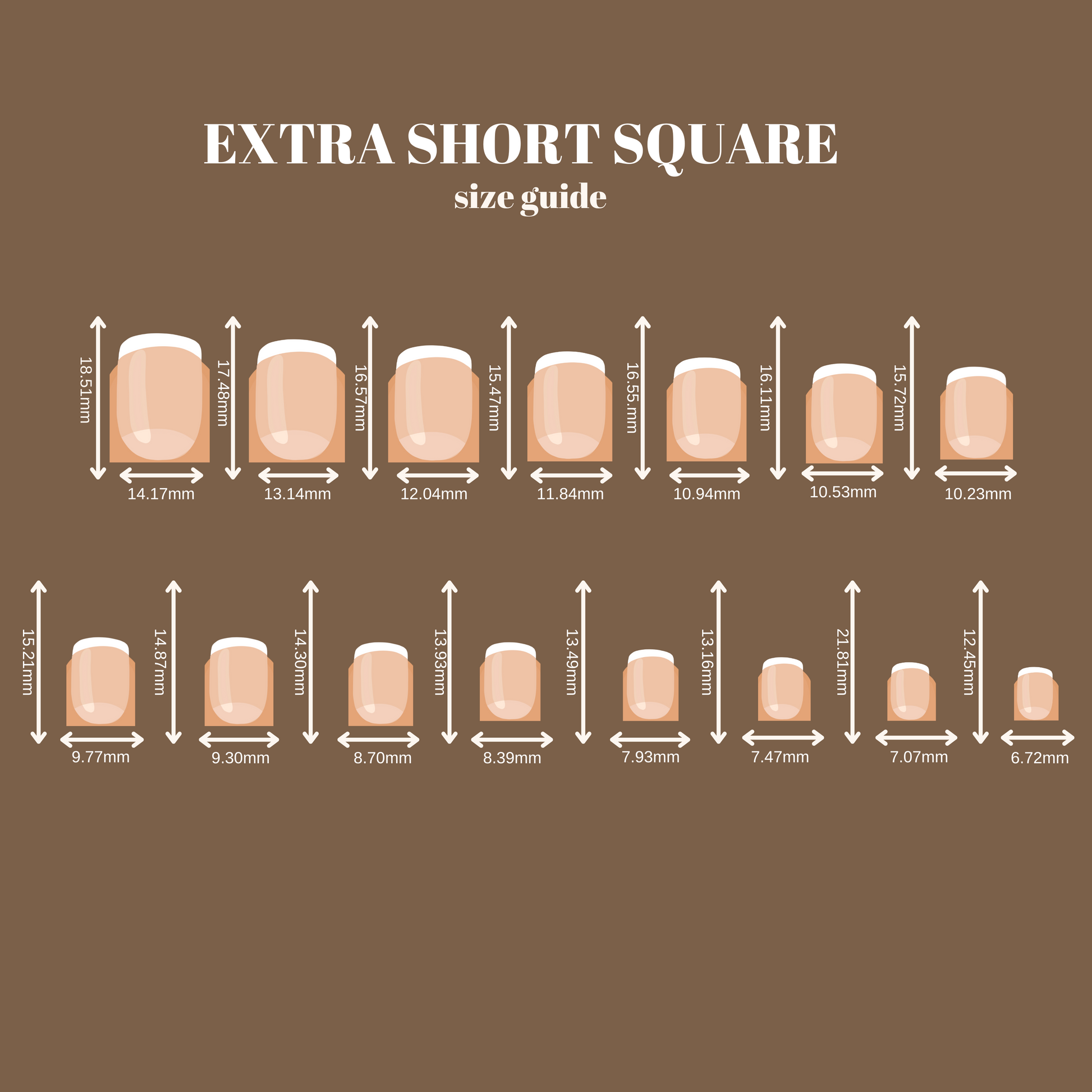 White French Nude | Xtra Short Square – Moosh Beauty & Nails